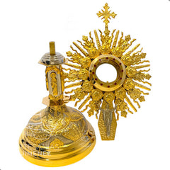 Custodia Eucaristica Ostensorio Cristo Rey Alpaca 85 Cm