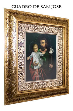 Cuadro San Jose 45x40 Cm Combinado Oro Y Plata Oro Y Plata
