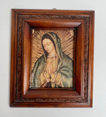 Cuadro Busto Virgen De Guadalupe Resplandor C00015 Nogal Nogal