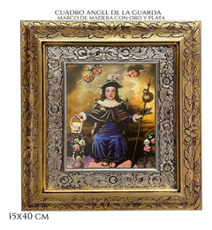 Holy Child of Atocha Framed Picture 45x40cm Gold & Silver