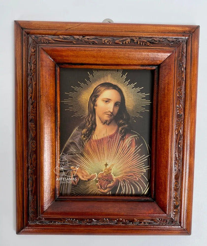 Cuadro Sagrado Corazón De Jesús C00014 Nogal Nogal