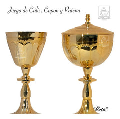 Caliz Copon Y Patena Para Iglesia O Capilla Gota C304