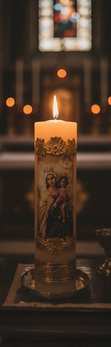 Cirio O Vela De Oración Virgen Del Carmen