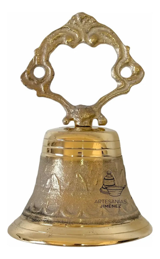 Campanilla de bronce No. 5, modelo 2, fundida a mano en México