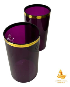 Acrílicos O Pantallas 11.5x19 Cm Para Candelero Color Morado