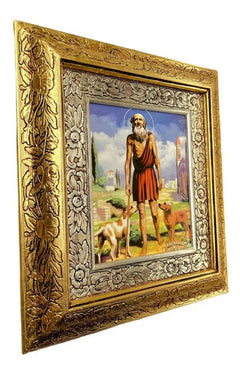 Cuadro Lazaro De Betania 45x40 Cm A#1 Combinado Oro Y Plata Oro Y Plata