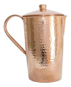 Jarra De Cobre Con Tapa Artesanal