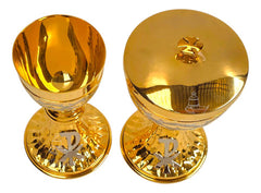 Caliz Copon Y Patena Liturgico Espinas Y Crismon P1