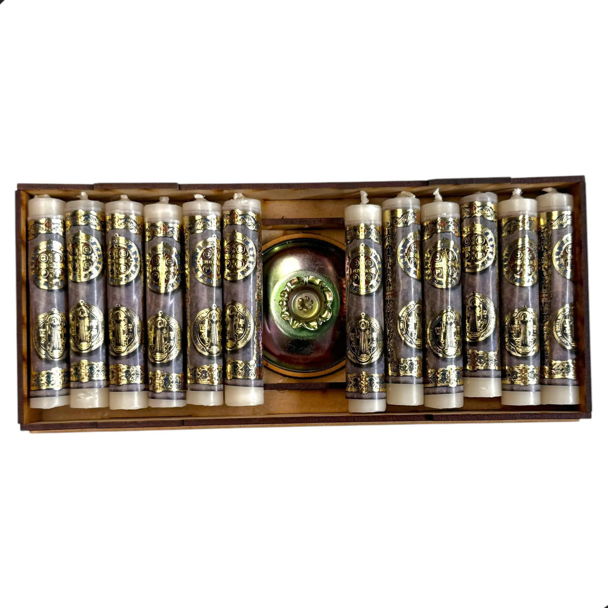 Vela de oración 12 piezas con portavela de 8x1.6 cm — vista 19