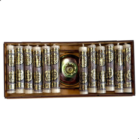 Vela de oración 12 piezas con portavela de 8x1.6 cm — vista 19