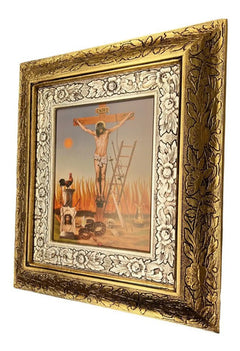 Cuadro Jesus Justo Juez 45x40 Cm Combinado Oro Y Plata Oro Y Plata
