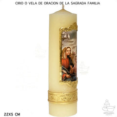 Cirio O Vela De Oración Sagrada Familia