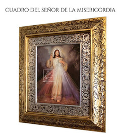 Cuadro Religioso Señor De La Misericordia 45x40 Cm Combinado Oro Y Plata Oro Y Plata Combinado Oro Plata Oro Plata