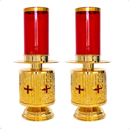 Candeleros Para Altar De Iglesia O Capilla Cruces Chicos Cruces