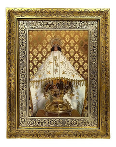 Cuadro De Virgen De Juquila 60x47 Cm Filos Dorados Combinado Oro Y Plata Oro Y Plata