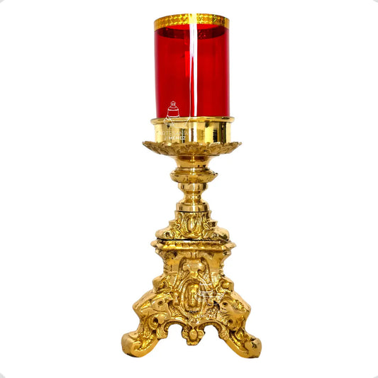 Candelabro barroco de 30 cm de bronce, 1 pieza, hecho a mano en México