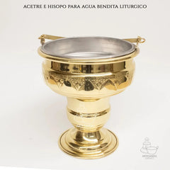 Acetre E Hisopo Para Agua Bendita Religioso A804 Mediano