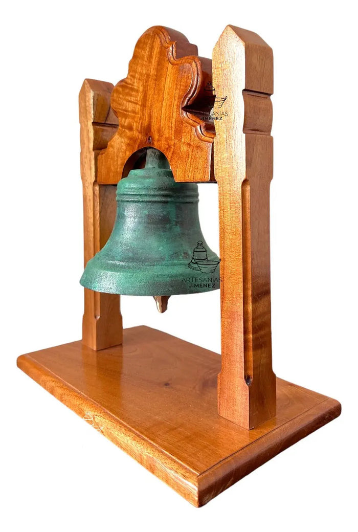Bronze Table Bell (Esquila) — Green Patina