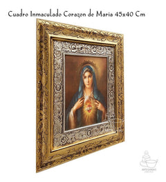 Cuadro Inmaculado Corazón De María 45x40 Cm