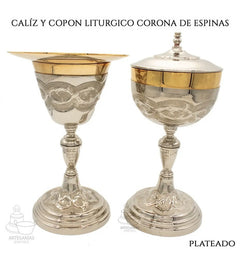 Caliz Y Copon Plateado Corona De Espinas
