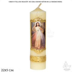 Cirio O Vela De Oración Señor De La Misericordia