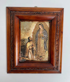 Cuadro Virgen De Guadalupe Y Juan Diego C00018 Nogal Nogal