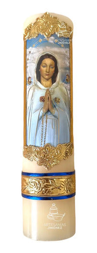 Cirio O Vela De Oración Rosa Mistica