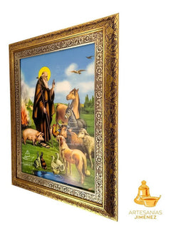 Cuadro San Jose 90x70 Cm Combinado Oro Y Plata Oro Y Plata