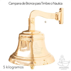 Campana de bronce náutica de 5 kg para casa o barco
