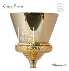 Caliz Y Patena Para Iglesia O Capilla C418 Barroco Dorado