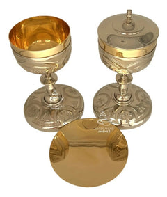 Caliz Y Copon Plateado Cruces