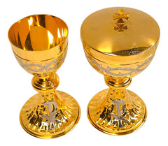 Caliz Copon Y Patena Liturgico Espinas Y Crismon P1