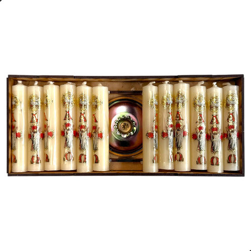 Vela De Oración 12 Piezas Con Portavela