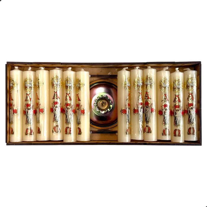 Vela De Oración 12 Piezas Con Portavela