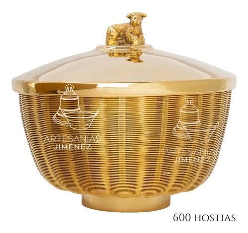 Cesto Copon Liturgico 600 Hostias Dorado