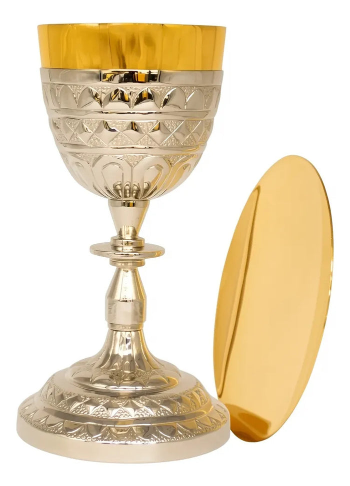 Chalice & Paten Set C108 Diamante, Gold & Silver