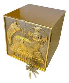 Sagrario Con Expositor De Santísimo 30x30 Cordero