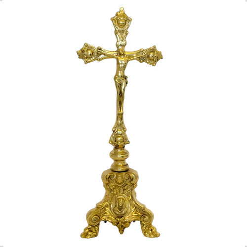 Cristo Barroco De Bronce 48 Cm Para Altar Pie De Leon Bronce
