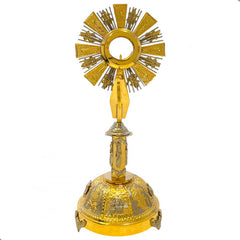 Custodia Eucaristica Ostensorio Cristo Rey Alpaca 70 Cm