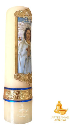 Cirio O Vela De Oración Rosa Mistica