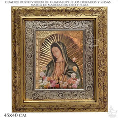 Cuadro Busto Virgen De Guadalupe 45x40 Cm C002