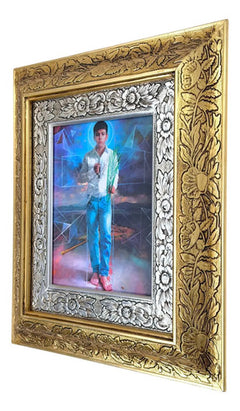 Cuadro De Madera 45x40 Cm Santo Jose Sanchez Del Rio Oro Y Plata