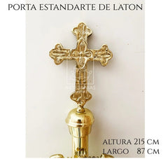 Porta Estandarte De Laton Y Bronce