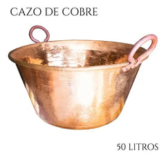 Cazo De Cobre Artesanal Capacidad 50 Litros Grueso