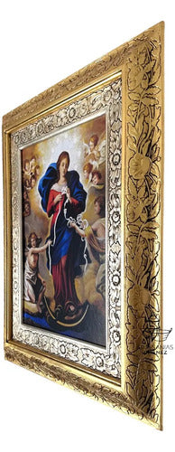 Cuadro María Desatanudos 60x47 Cm Combinado Oro Y Plata Oro Y Plata