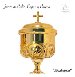 Caliz Copon Y Patena Para Iglesia O Capilla C397 Tradicional