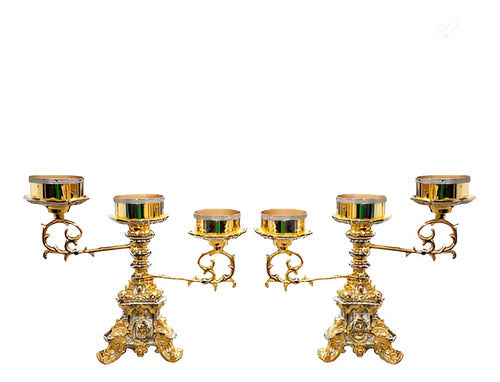 Candelero Barroco Para Altar (2 Piezas)