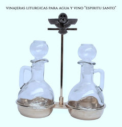 Juego De Vinajeras Para Agua Y Vino Cristal A961 Plateada