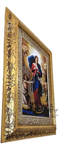 Cuadro María Desatanudos 60x47 Cm Combinado Oro Y Plata Oro Y Plata