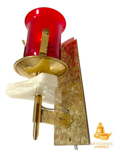 Lampara O Luz Del Santisimo Triangular O Concava 1/2 Sem. C1 Dorado